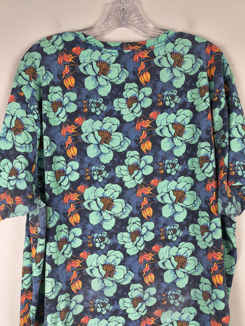 Hurley Shirt Mens XXL Blue Kirra Tropical Floral Short Sleeves Cotton Casual - Picture 8 of 10